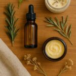 sacred skincare for awakening women – natural product flat lay