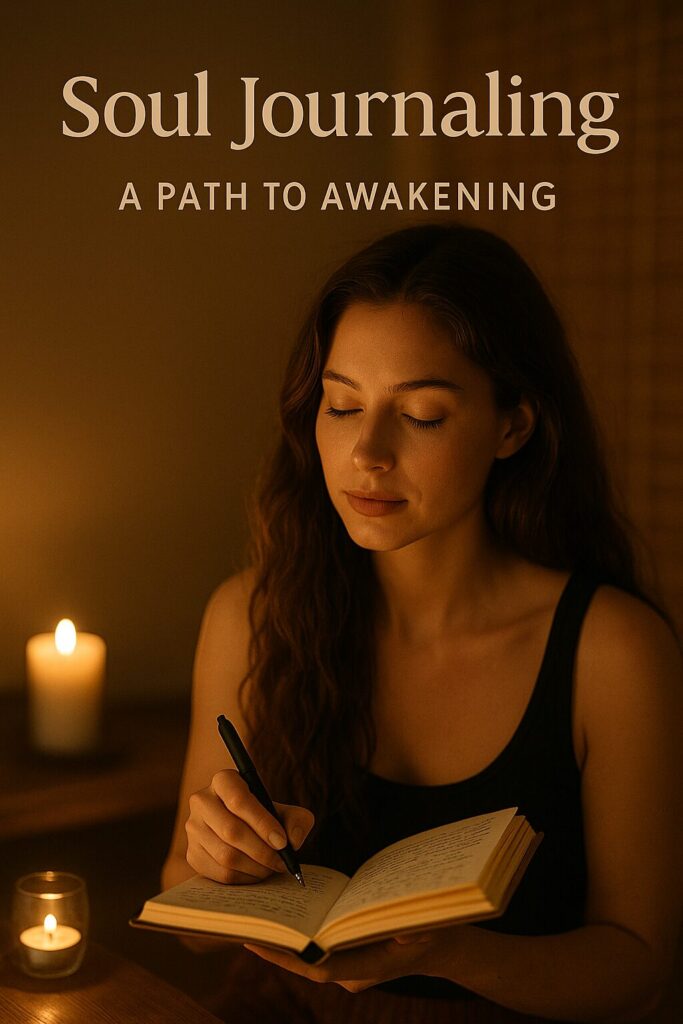 soul journaling for spiritual awakening – open journal with ritual tools